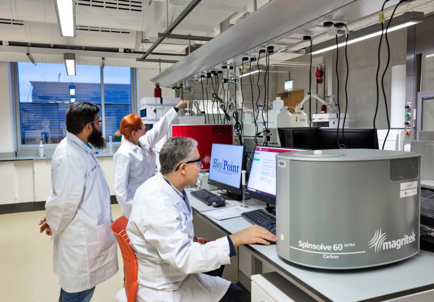 Researchers working in the BioPoint Laboratory, Bernal Institute, University of Limerick